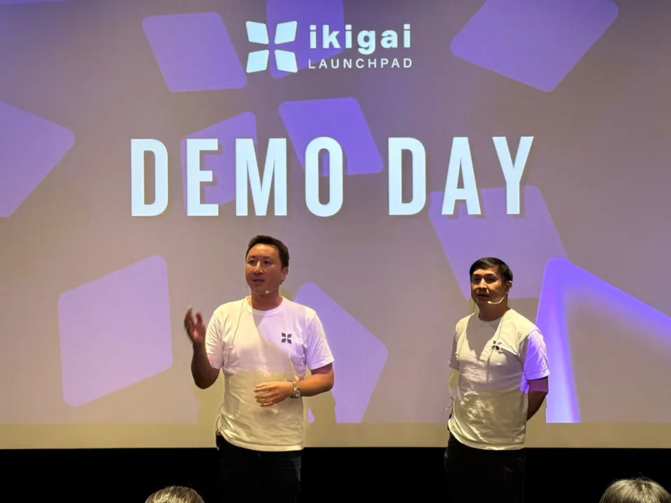 ikigai Launchpad founders presenting at Demo Day in Taipei